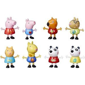School Classroom Toy Figures 8-Pack, , George Pig, Peggi Panda, Candy Cat And